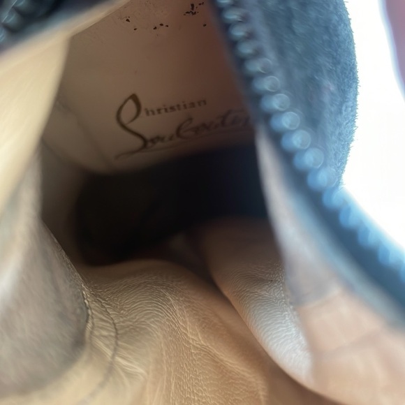 Christian Louboutin Black Suede leather Lady Trop tall boots 37.5 - Picture 7 of 7